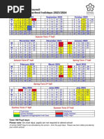 Leicester City Council School Term and Holiday Dates 2023 24 - Print