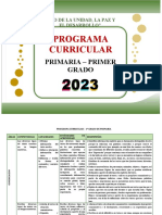 1° Prim. Programa Curricular 2023