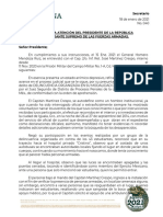 Carta para Atencion Del Pdte. (Crespo)