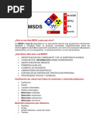 Hojas MSDS PDF