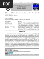 Effects of Different Extraction Conditions On The Production of Anthraquinone