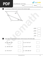 6th Grade Math Worksheet Triangles Quadrilaterals and Circles PDF