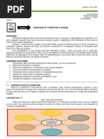 Module I OVERVIEW OF COMPUTER SYSTEMS