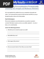 Evaluating Strengths Weakness Worksheet