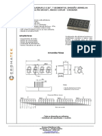 Display Led Quadruplo 7 Segmentos Vermelho 0.36 Anodo Comum D4036ASR