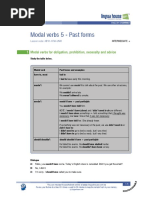 Modal Verbs 5 Past Forms