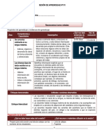 Sesiones de Aprendizaje 3° Setiembre 2022