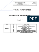 Actividades de Recuperación Compensatorio Del Paro 9º PDF