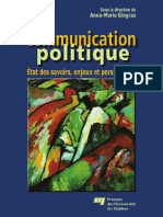 Anne-Marie Gingras, Collectif - La Communication Politique - Etat Des Savoirs, Enjeux Et Perspectives (2003)