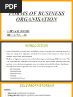 Shivam Joshi Forms of Organisation