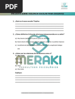Encuesta Sobre Violencia Escolar para Docentes - Estudiantes Secundaria
