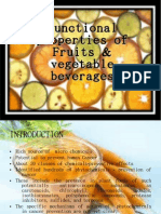 Functional Properties of Fruits & Vegetable Beverages