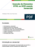 Inserção de Elementos HTML No DOM Usando Javascript