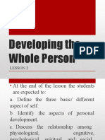 Developing The Whole Person Lesson 2