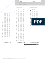 EF4e Beg Quick Test 11 Answersheet