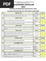 Calendario SIRE 2023