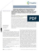 Nazish Q Eta Al - Nanoadditives Fo Eduction of Exhuast Emission in Engine - RSC Advances 2022