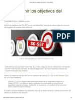 3.cómo Definir Los Objetivos Del SG-SST - Guía SafetYA