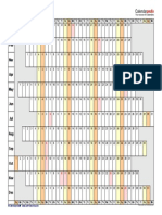 2023 Calendar Landscape Linear Days Aligned