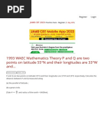 1993 WAEC Mathematics Theory P and Q Are Two Points On Latitude 55&deg N and Their Longitudes Are 33&deg W And... - Myschool PDF