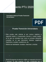 Reforzamiento PTU 2020: Conceptos Básicos Prueba Transición Universitaria