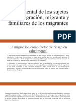 Salud Mental de Los Sujetos de La Migración