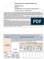 Planificación Curricular 3° Grado 2021