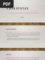 X Bar Syntax