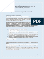 Unidad I. Antecedentes y Elementos para La Formulacion de Proyectos