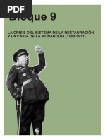 Bloque 9. Alfonso XIII y La Crisis de La Restauración (1902-1931) - Resumen PDF