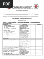 RLE SKILLS CHECKLIST 2023 - Handwashing