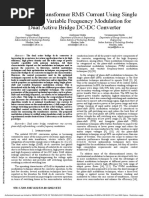 Optimizing Transformer RMS Current Using Single Phase Shift Variable Frequency Modulation For Dual Active Bridge DC-DC Converter