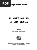 El Marxismo No Es Una Ciencia - Rigoberto Lanz (Indice)