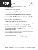 Focus3 2E Grammar Quiz Unit2.5 GroupA