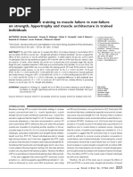 Effect of Resistance Training To Muscle Failure Vs Non-Failure On Strength, Hypertrophy and Muscle Architecture in Trained Individuals