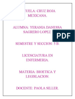 Ensayo Bioetica y Legislacion Yerania Sagrero 5 B Lic