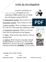 How To Write A Lab Experment Write Up