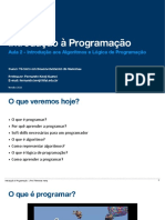 Introdução Aos Algoritmos e Lógica de Programação