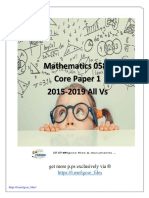 Mathematics 0580 CORE P1 2015-2019 All Vs PDF