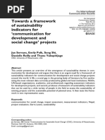 Towards A Framework of Sustainability Indicators For Communication For Development and Social Change' Projects