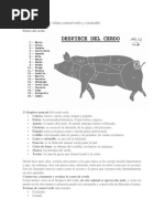 Partes Del Cerdo y Cómo Conservarlo y Cocinarlo