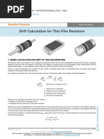 Drift Calculation For Thin Film Resistors