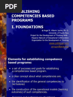 Stablishing Competency Based Programs. Foundations