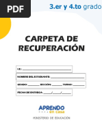 Carpeta de Recuperación 3° y 4° Secundaria