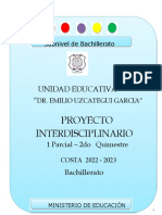 Proyecto Interdisciplinario Primer Parcial Segundo Quimestre