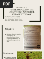 Vinagre y Vinos Analisis