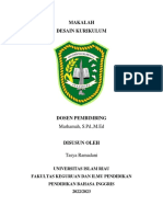 Makalah Desain Kurikulum