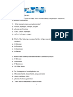 Pretest Carbohydrates