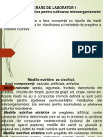 1 - Lucrare de Laborator - Mediile Nutritive - PDF