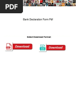 Bank Declaration Form PDF